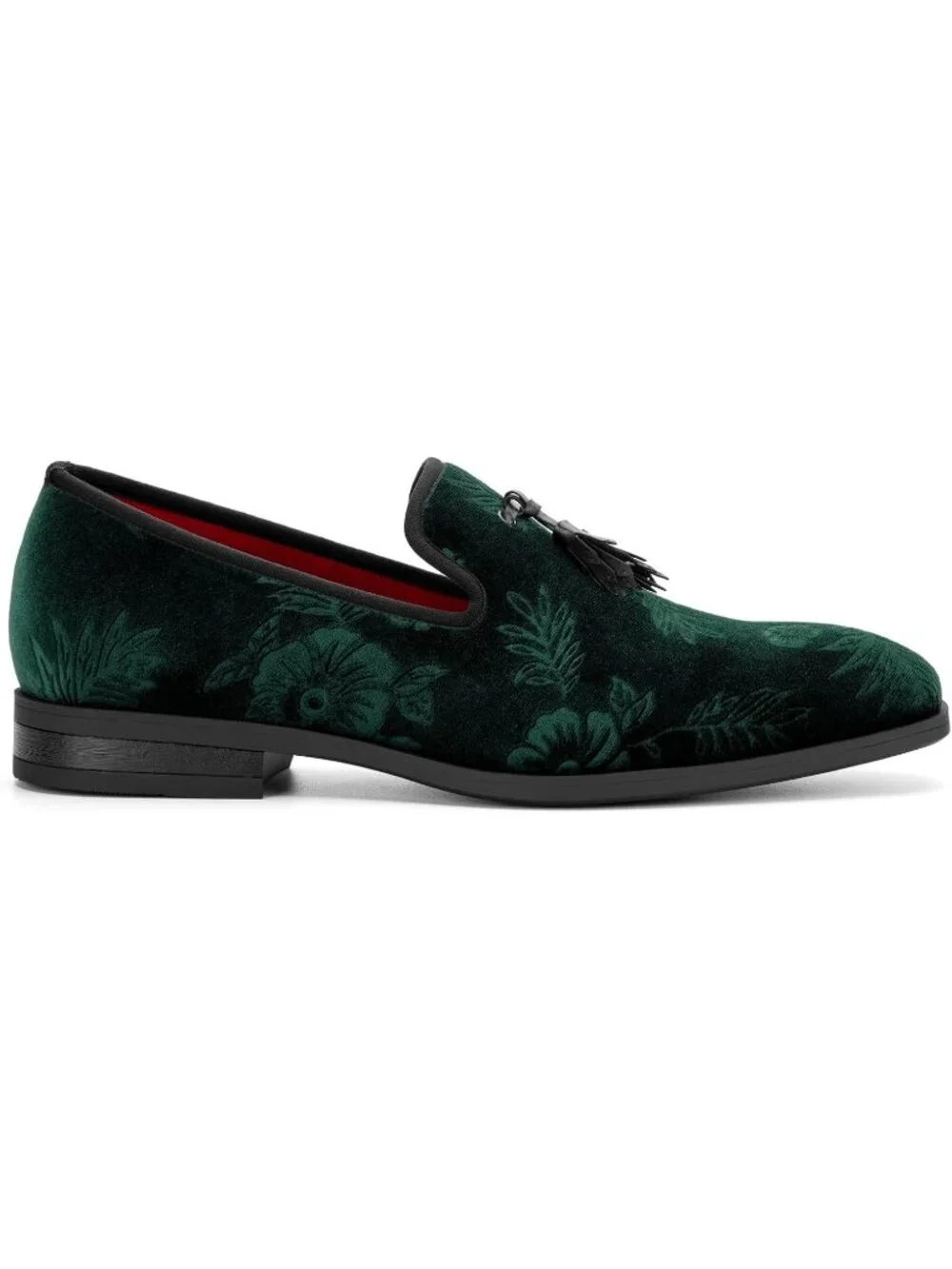 JITAI Men's Green30 Rubber Loafers Tassels Spikes Comfortable Wedding Prom Shoes